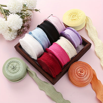 Pleated Fishtail Tulle Ribbon for Floral & Gift Decoration
