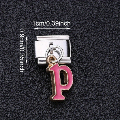 1PC A-Z English Letter Charm Link Set for 9mm Bracelets