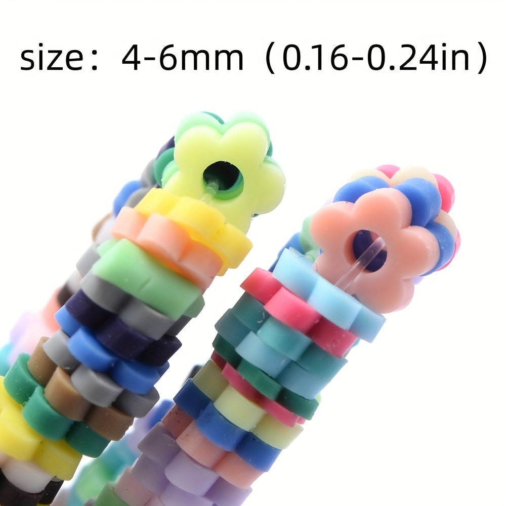 Flower Shape Polymer Clay Bead