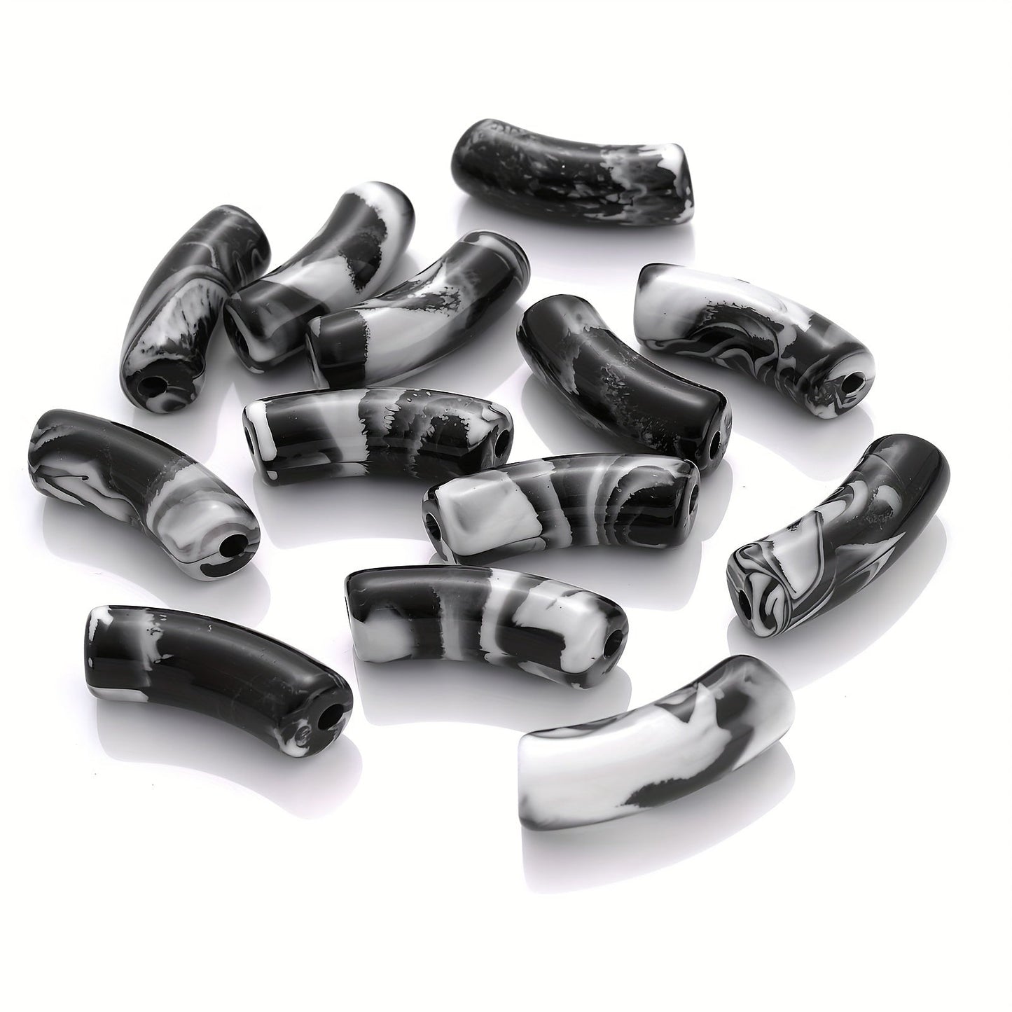 Gradient Curved Acrylic Beads