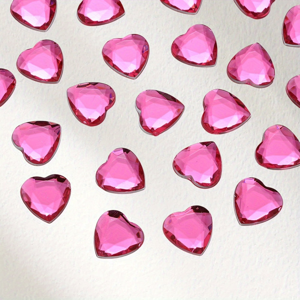 12 mm Acrylic Heart Decorative Patches