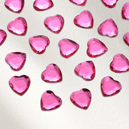 12 mm Acrylic Heart Decorative Patches