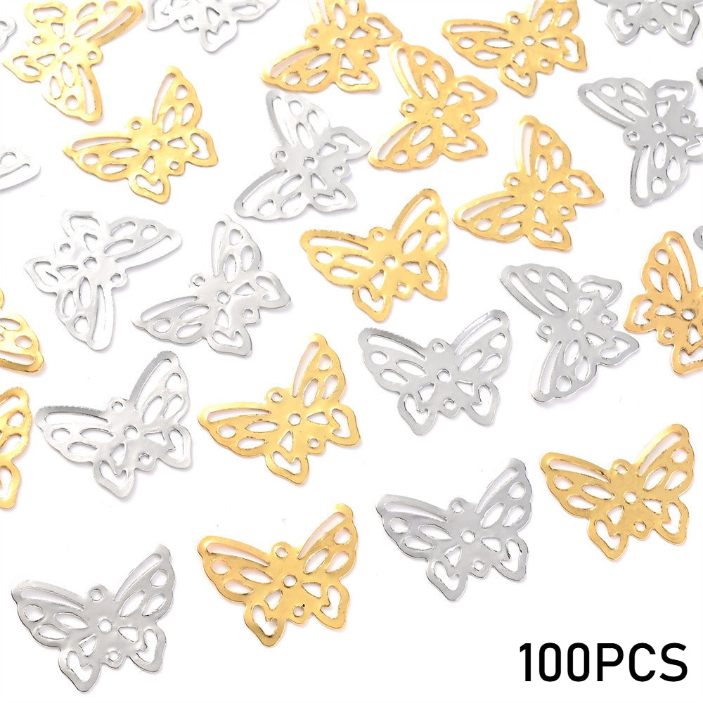50/100PCS 16×21mm Iron Butterfly Jewelry Findings