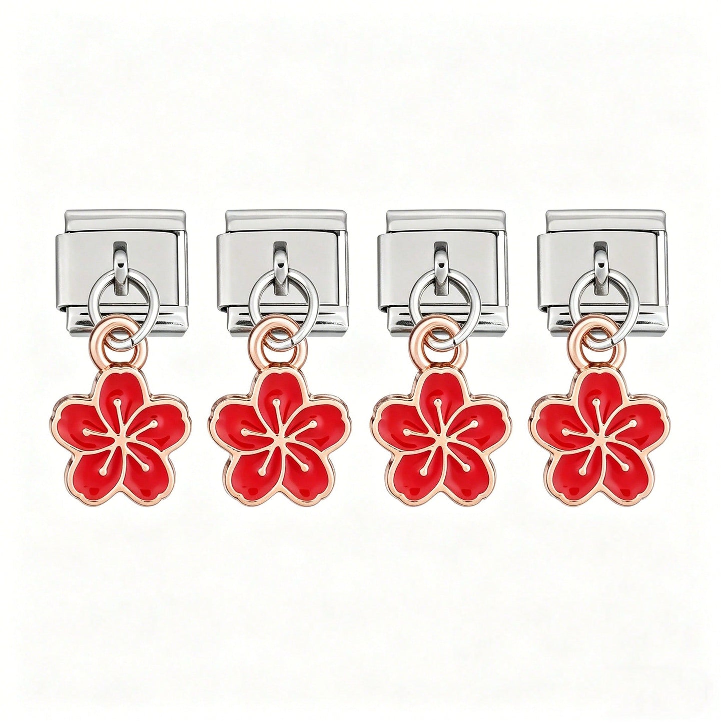 Cherry Blossom Module Bracelet Pendant Charms