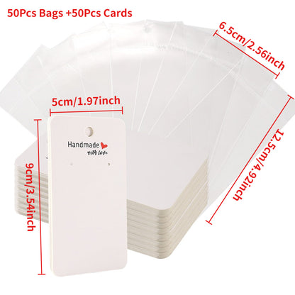 Keychain and Jewelry OPP Packaging Card Set