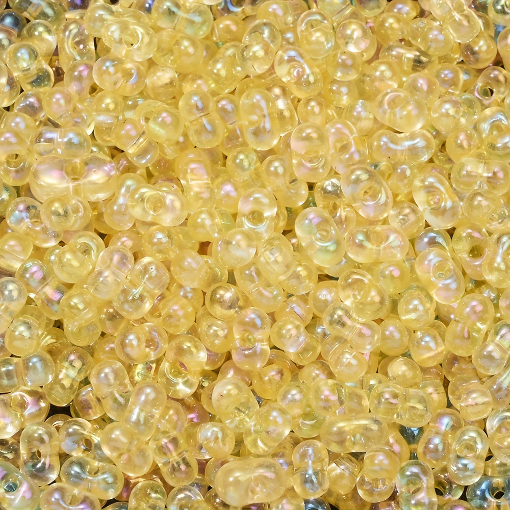 Rainbow Glass Rice Spacer Beads