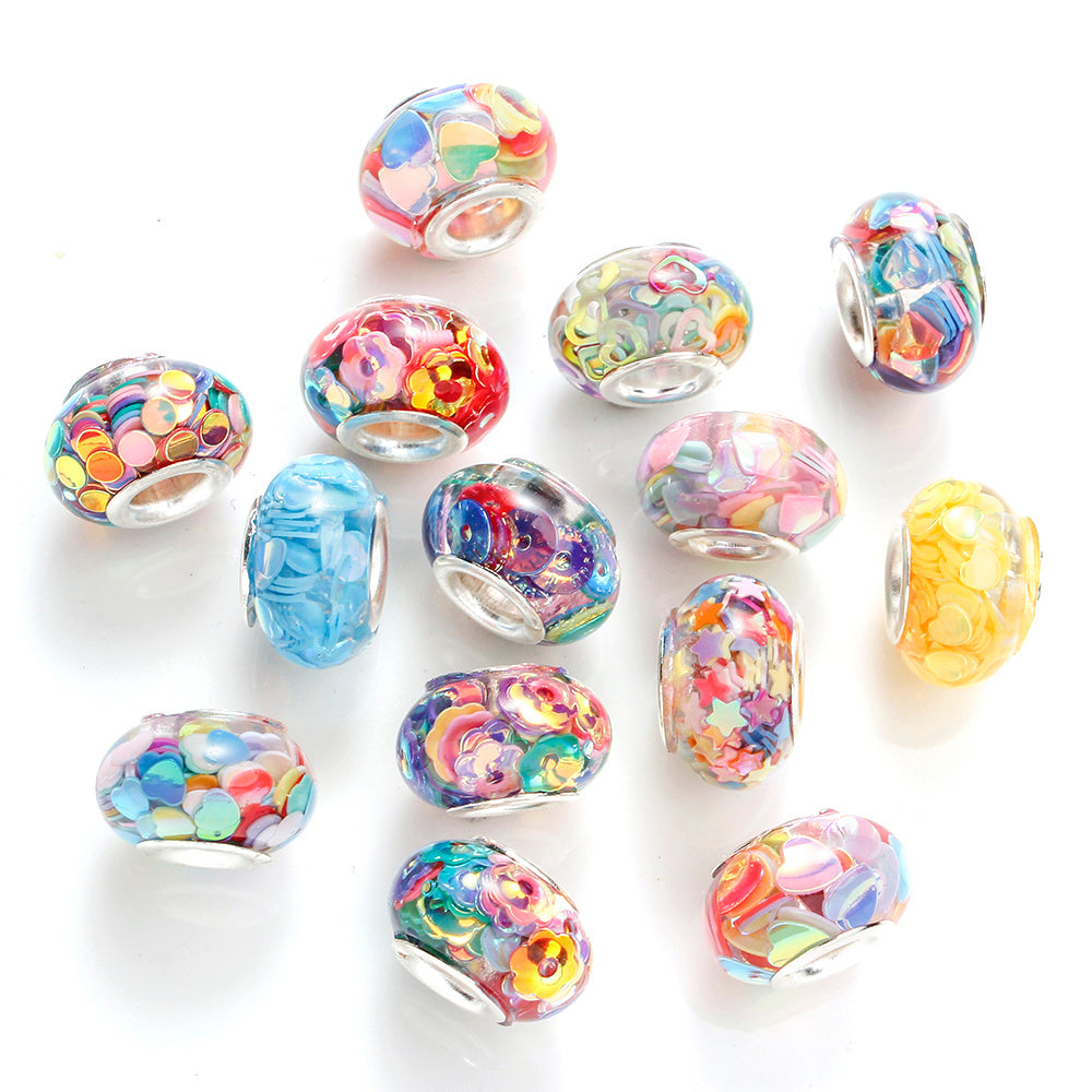40pcs 9x14mm Acrylic Large Hole Beads