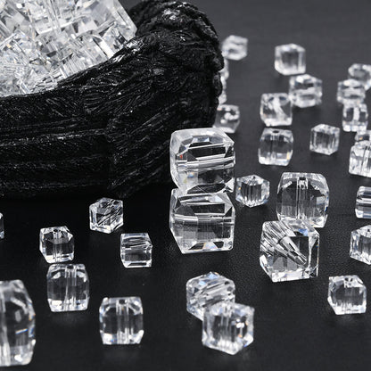6/8/10/12mm Cubic Glass Beads
