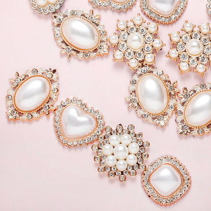 Acrylic Imitation Pearl Rhinestone Flatback Bead Set