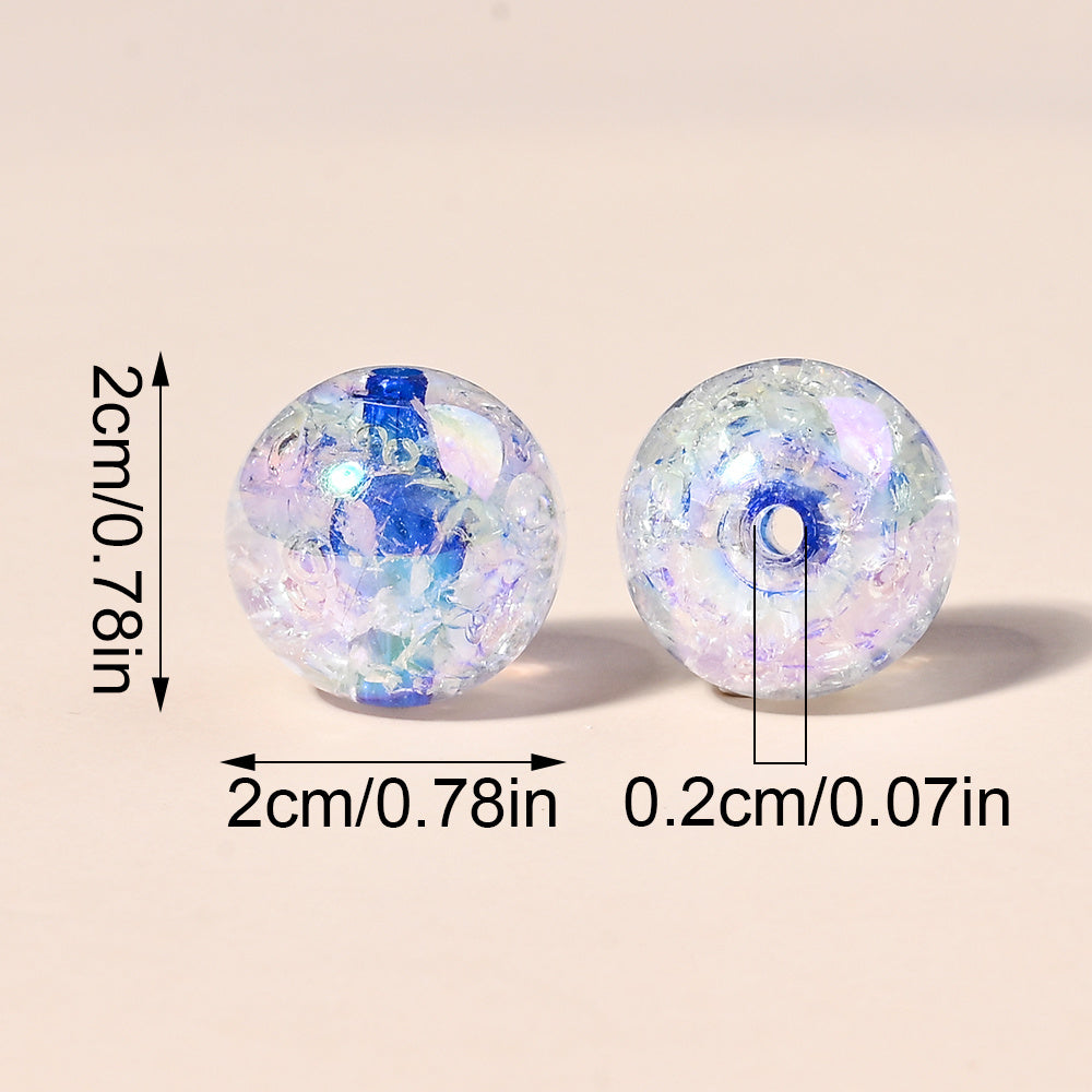 Acrylic Crackle Mixed Color Spacer Beads