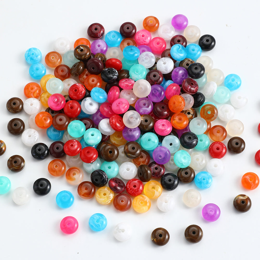 100-Piece 5x10 mm Acrylic Flat Spacer Beads