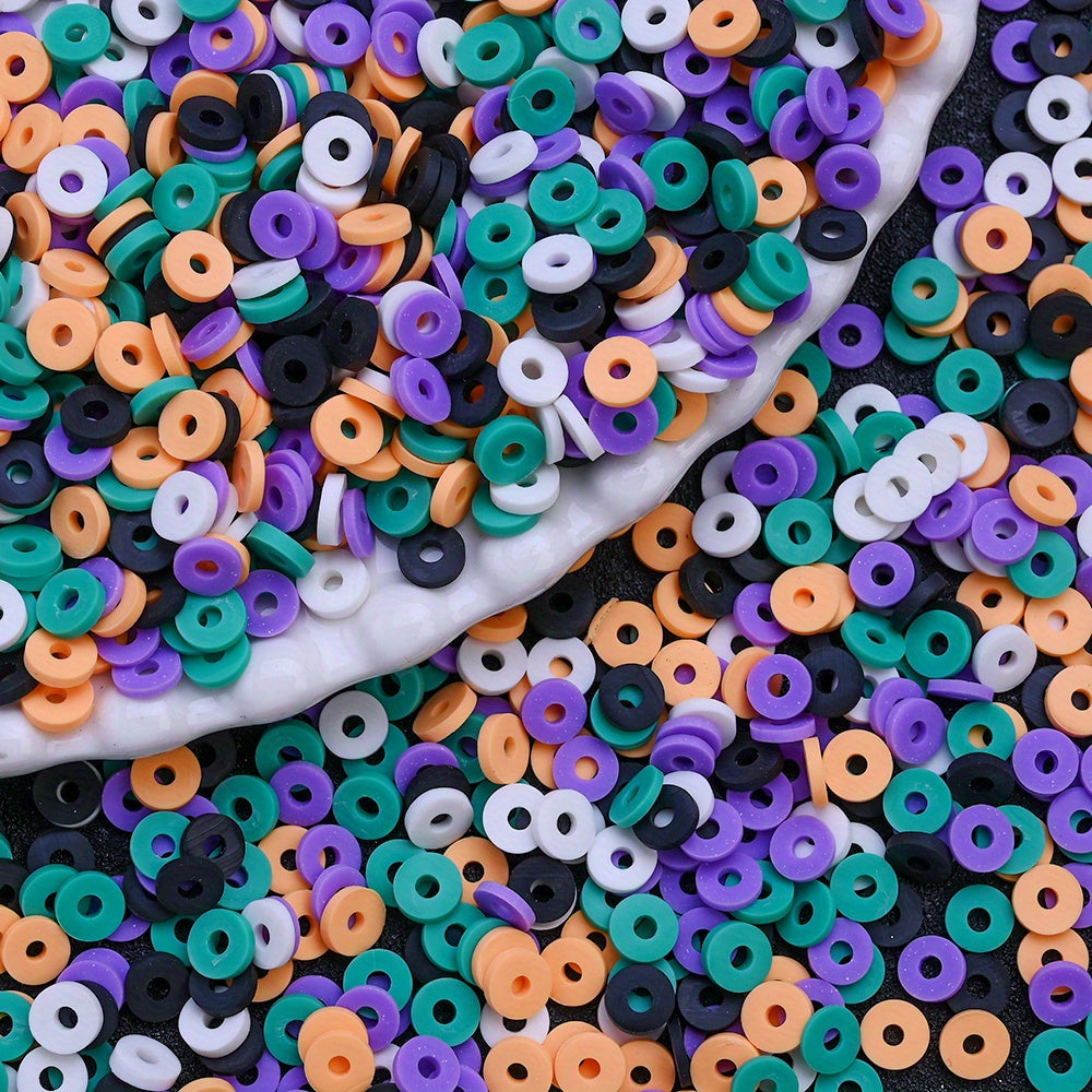 Halloween Pottery Spacer Beads