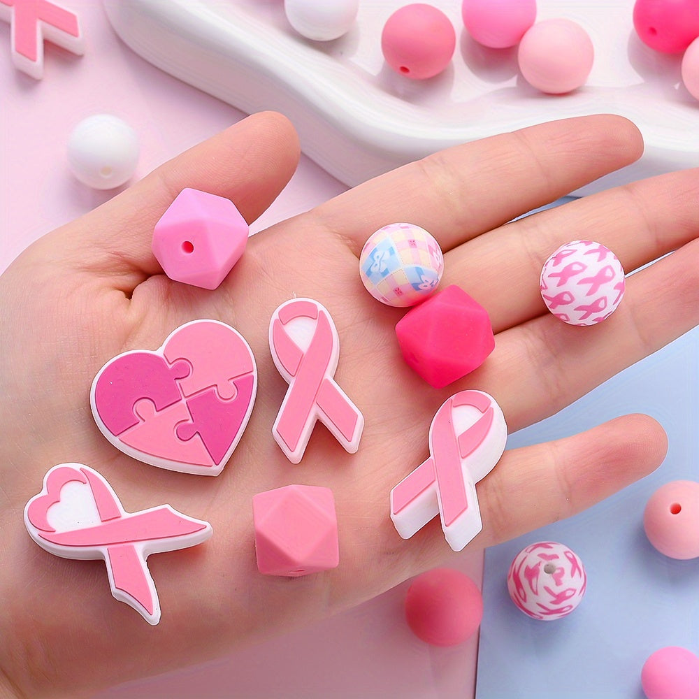 Ribbon Shape Silicone Beads Set