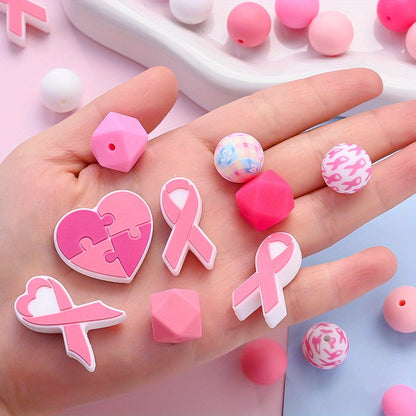 Ribbon Shape Silicone Beads Set