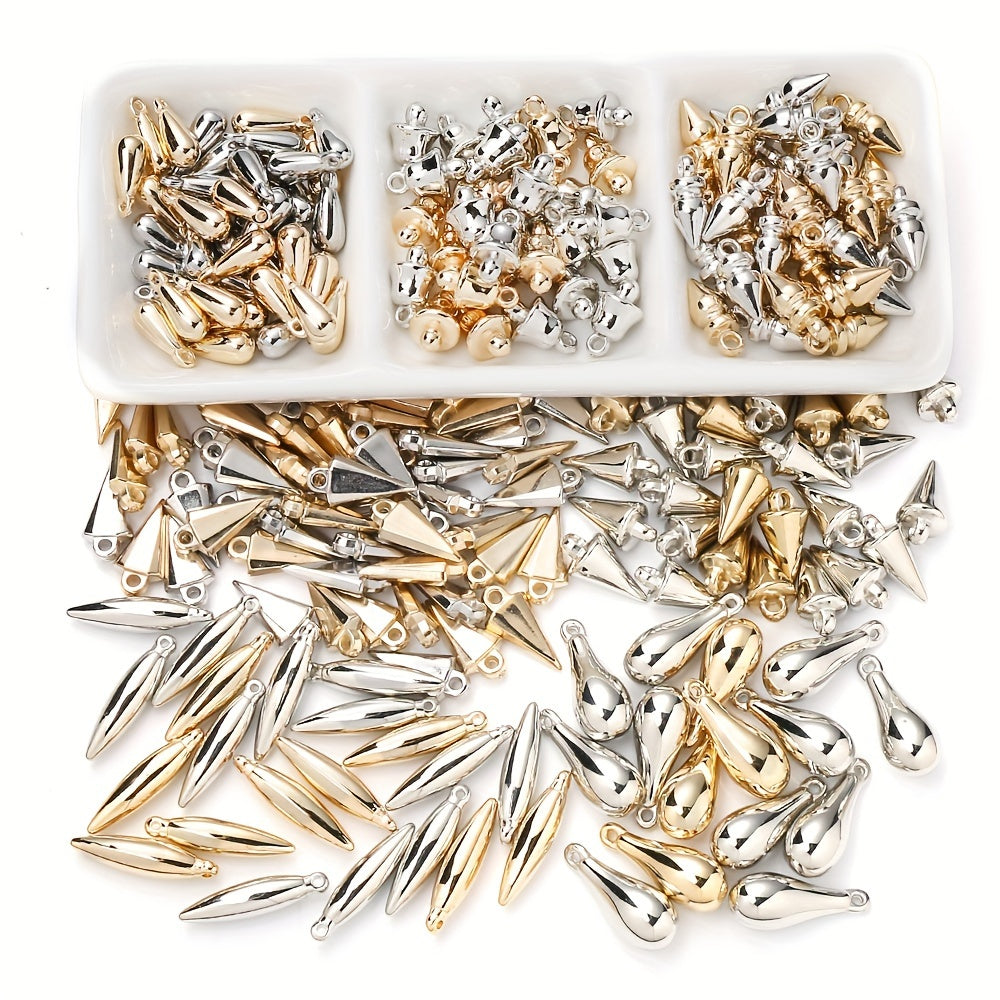 Gold & Silver CCB Plastic Pendants