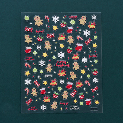 Christmas 5D Relief Nail Art Stickers
