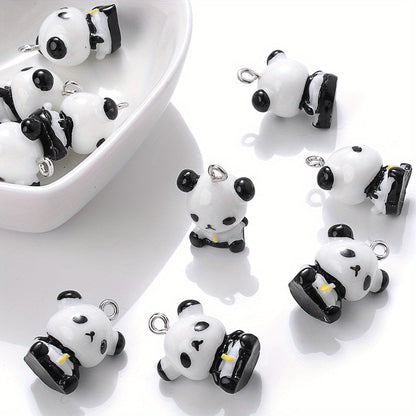15x19mm 5pcs Panda Charms Pendant, Assorted Resin Pendants