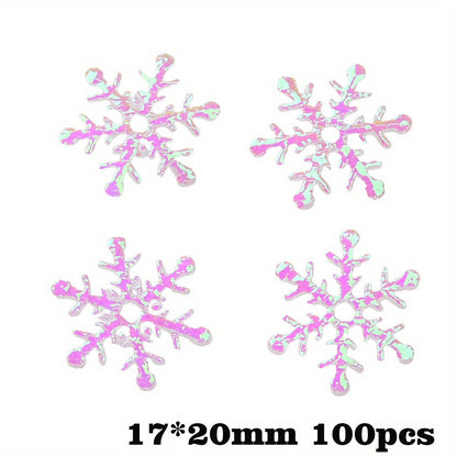 Gold & White Snowflake Polyester Decorations
