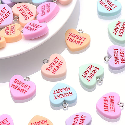 Sweet Heart Resin Pendants