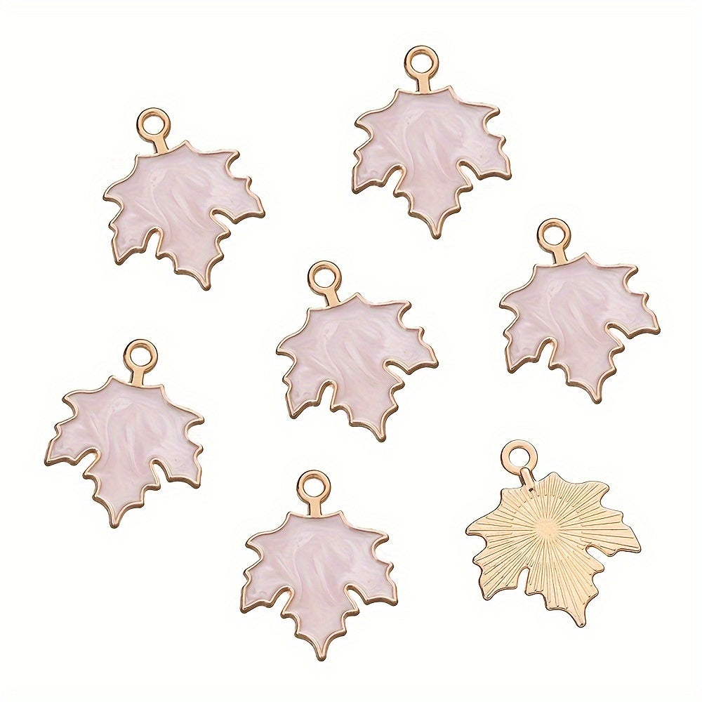 10PCS Alloy Maple Leaf Pendant Set