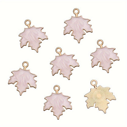 10PCS Alloy Maple Leaf Pendant Set