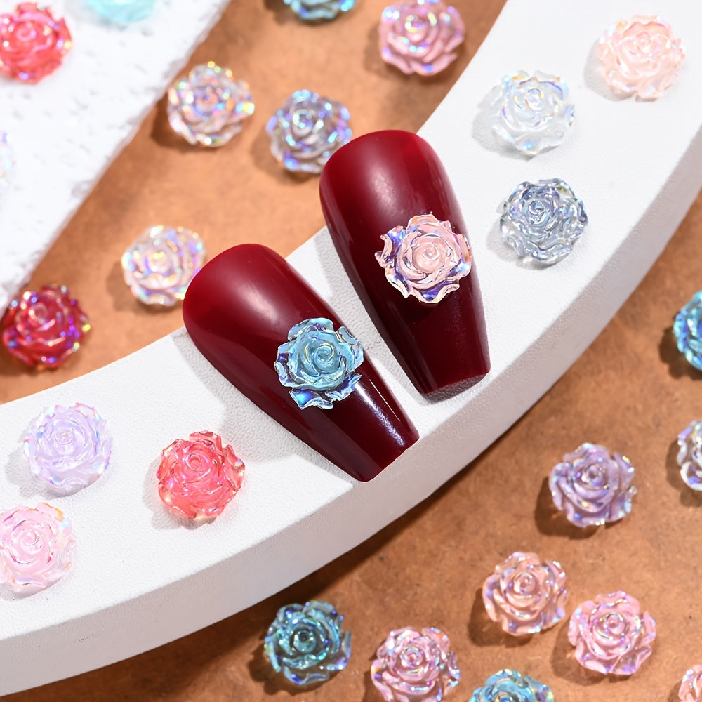 100-Piece 8 mm Rose Bead Patches