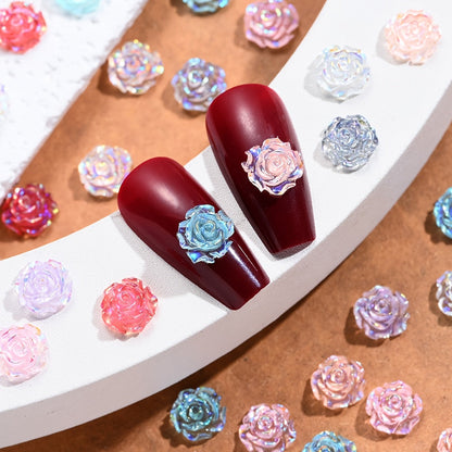100-Piece 8 mm Rose Bead Patches