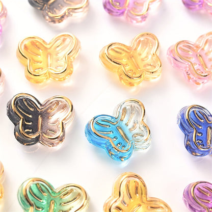 50PCS 7×8mm Mini Butterfly Acrylic Bead Set