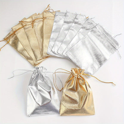 30-Piece Gold & Silver Drawstring Jewelry Gift Bags