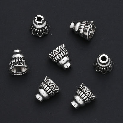 Tibetan Silver Alloy Flower Bead Caps