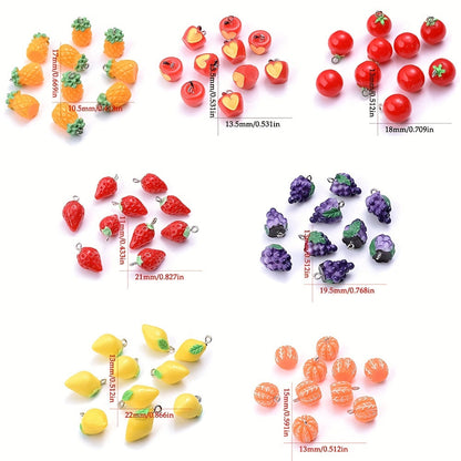 Strawberry Resin Pendant Charms