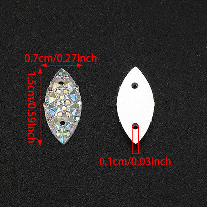 White Oval Double Face Resin Patches