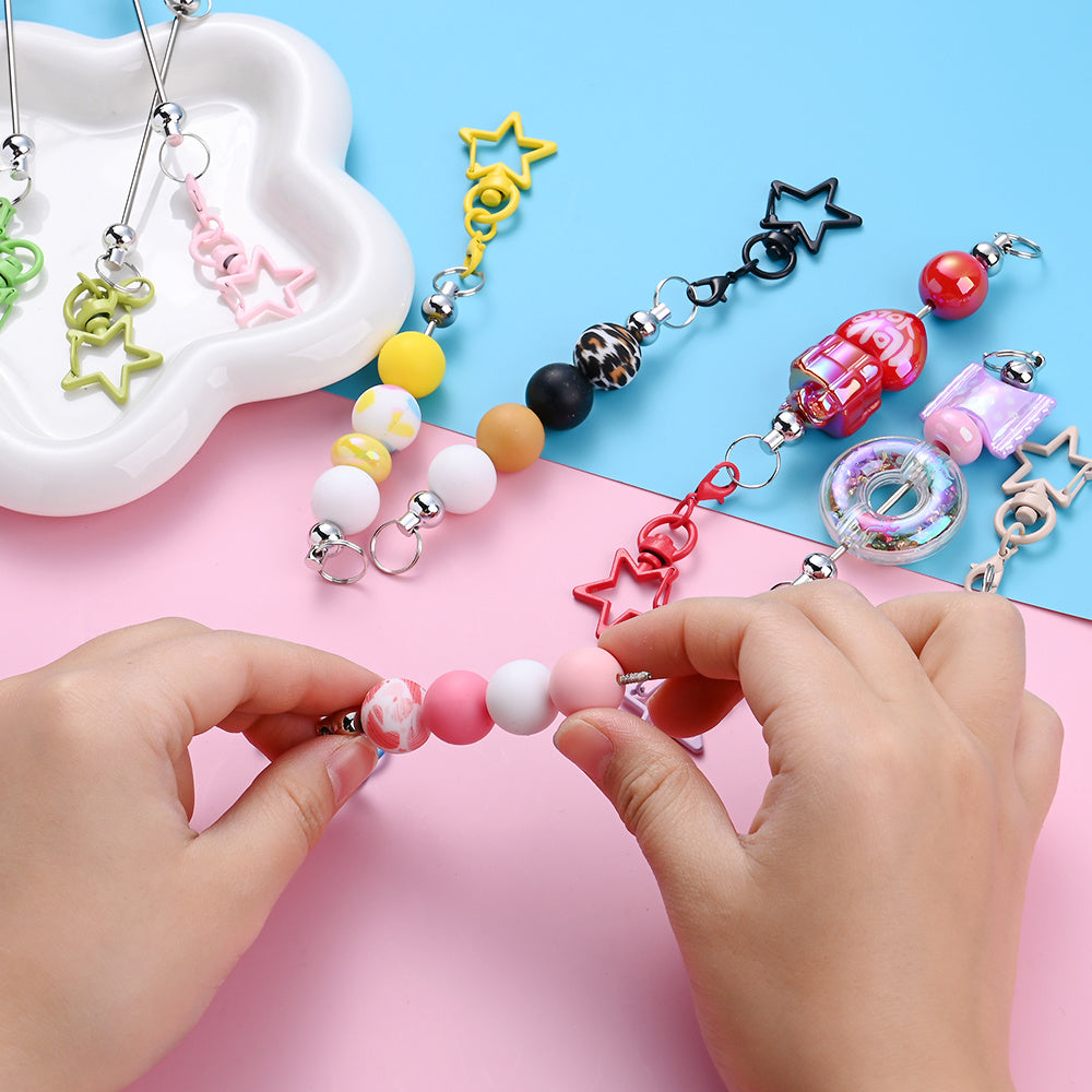 Star Shaped Beadable Keychain Set