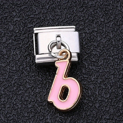 1PC A-Z English Letter Charm Link Set for 9mm Bracelets