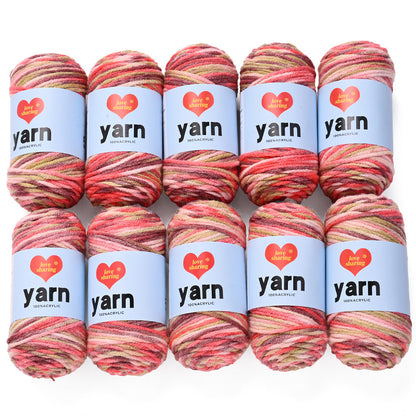 10PCS 10×4cm Rainbow Gradient Polyester Knitting Yarn
