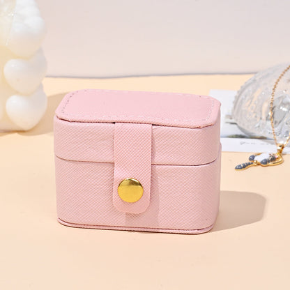 6.5x5x4 cm Portable Faux Leather Jewelry Storage Box