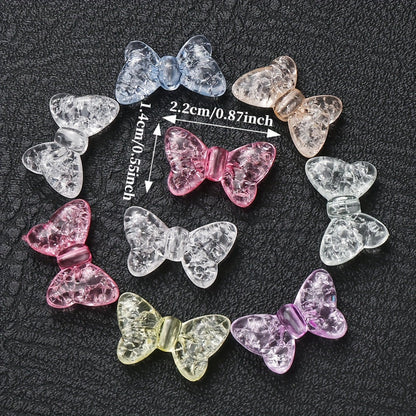 20PCS 14×22mm Acrylic Bow Beads