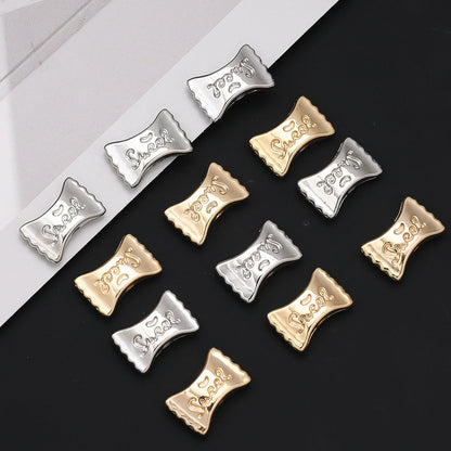 50pcs Golden & Silvery CCB Candy Letter Beads