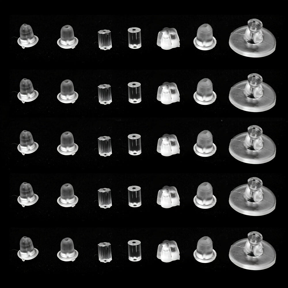 100PCS Soft Silicone Earring Back Set