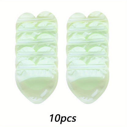 10PCS 3.94-Inch Heart-Shaped Transparent Jewelry Gift Bags