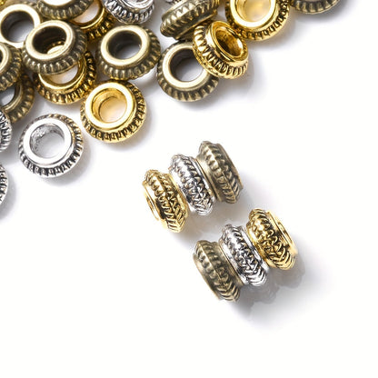 Antique Gold Wheel Metal Spacer Beads