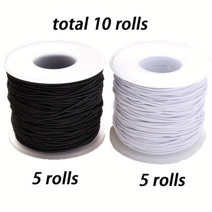 White Black Elastic Jewelry Cords