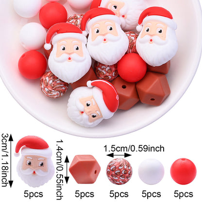 Christmas Silicone Focal Bead Set