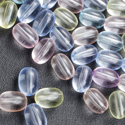 Light Clear Oval Acrylic Beads