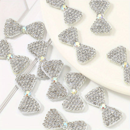 White Shiny Bow Patches