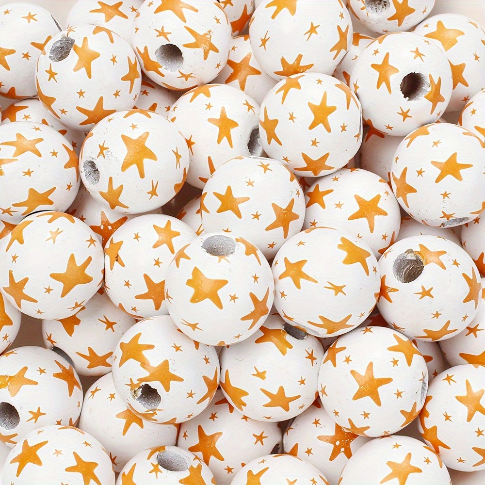 Marine-Themed Wooden Beads