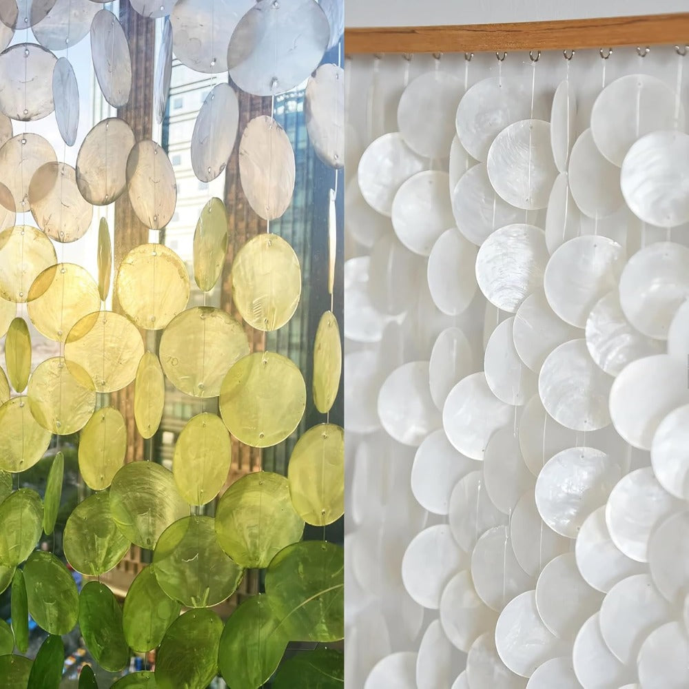 10-Piece Round Ocean Stone Pendants