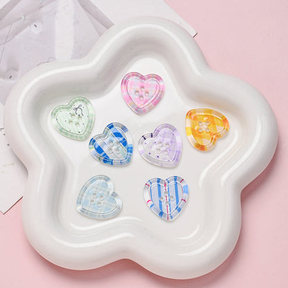 Colorful Heart Sewing Buttons