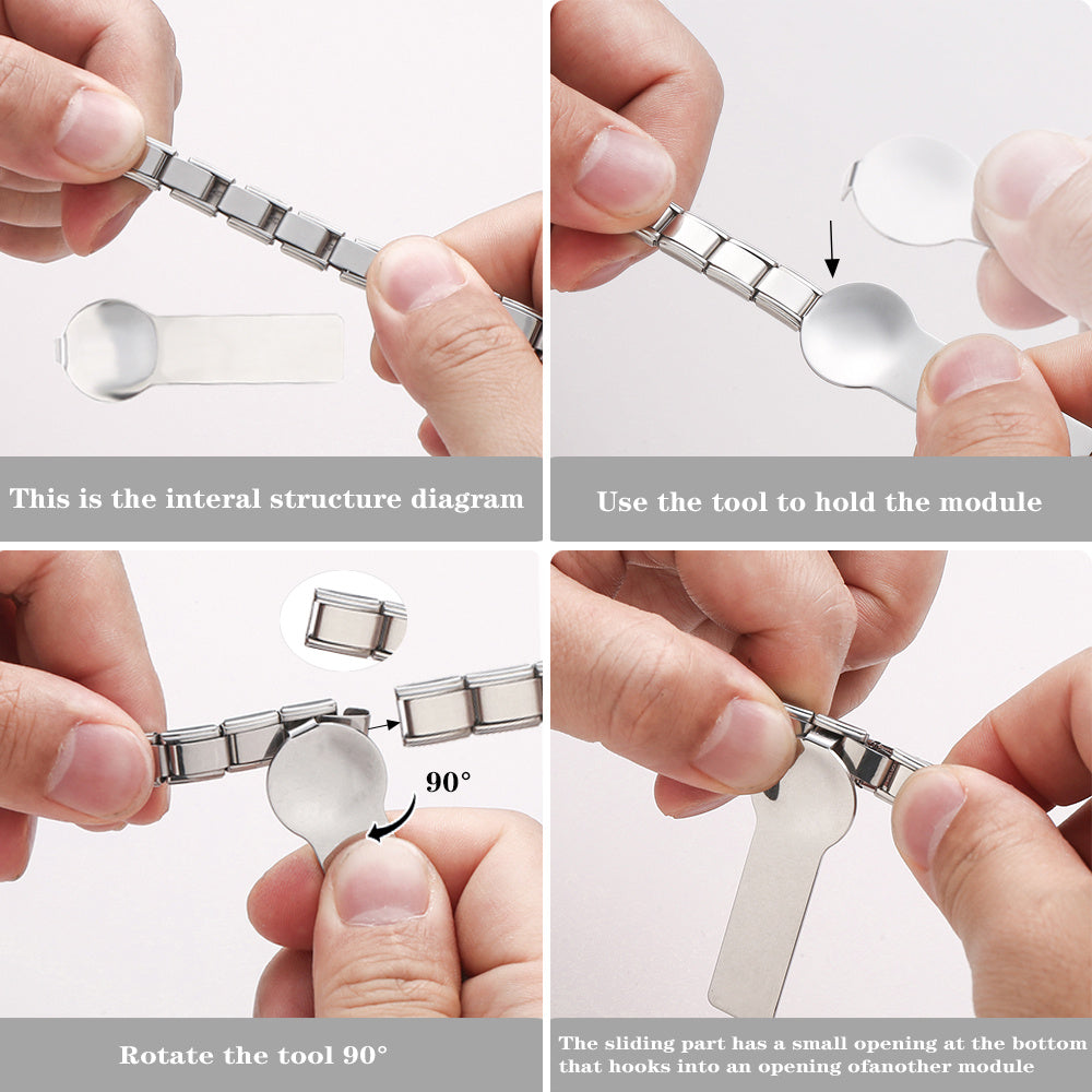 1PC Stainless Steel Modular Bracelet Link Set