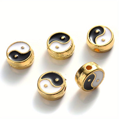 Enamel Tai Chi Yin Yang Beads